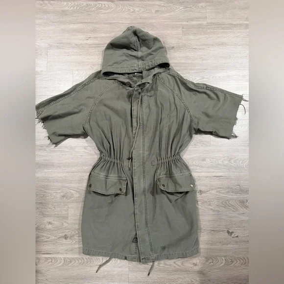 Free People Reworked Army Jacket Olive‎ Green Women's Jacket - Picture 2 of 5